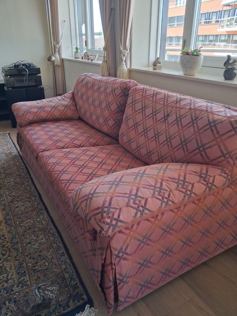 Bench bank met ruitpatroon, Huis en Inrichting, Ophalen, Stof