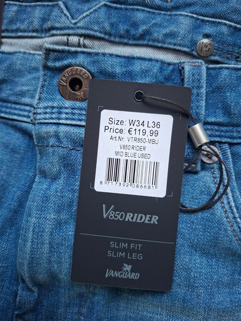 VANGUARD V850 Rider slimfit jeans W34 L36, Blauw, Nieuw, Ophalen of Verzenden, Vanguard