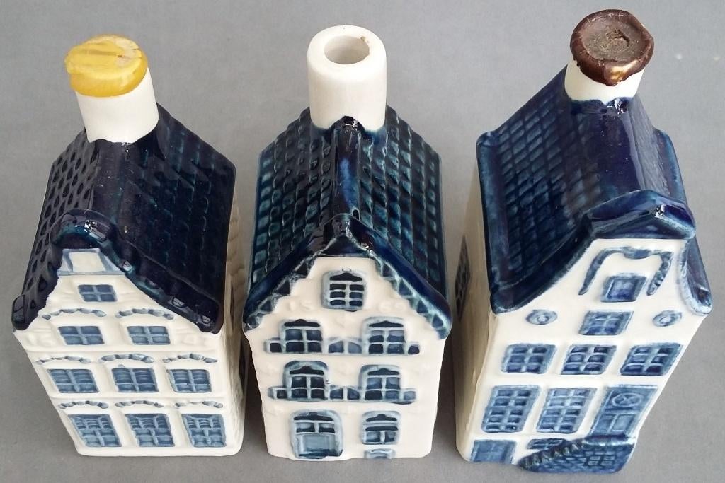 Oude Vintage KLM Huisjes Rynbende Henkes Bols Jenever, Nvt., Ophalen of Verzenden, Zo goed als nieuw, Nvt.