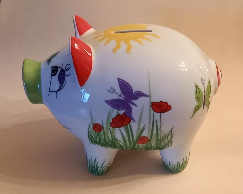 Piggy Bank Ritzenhoff Melanie Wüllner, Spaarpot,porselein, Verzenden, Gebruikt, Steen, Aardewerk of Keramiek, Dier