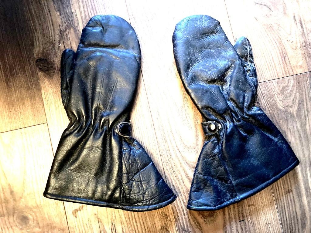 MOTORHANDSCHOENEN - vintage met uitlopende schachten  ..., Antiek en Kunst, Verzenden