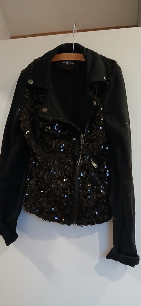 Pailletten jasje/vest 146-152, Ophalen of Verzenden, Zo goed als nieuw, 146 t/m 152, Meisje