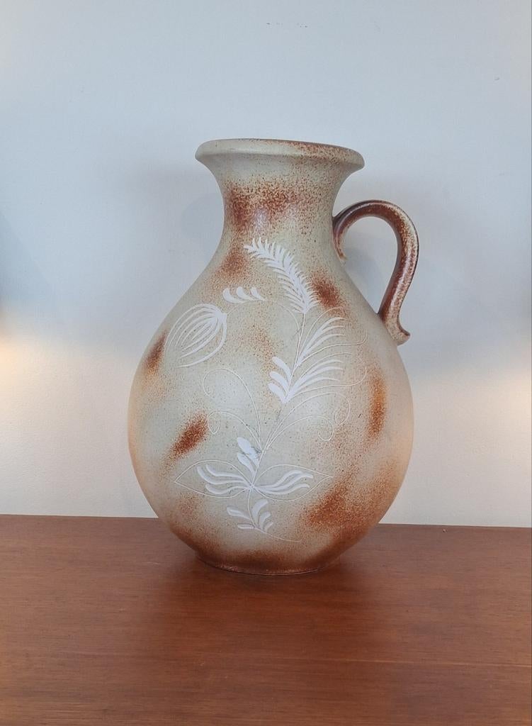 Grote Vintage West Germany Vaas met Oor, Antiek en Kunst, Ophalen