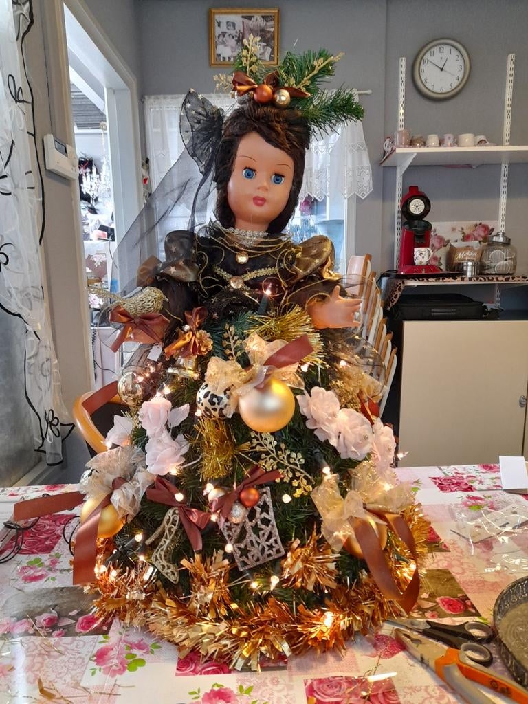 Mooie kerst pop incl verlichting, Ophalen of Verzenden