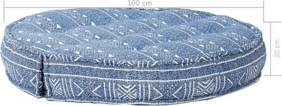 NIEUWE vidaXL - Poef - 100x20 - cm - stof - indigo, Venlo, Rond, Ophalen of Verzenden, Info@habatrading.com
