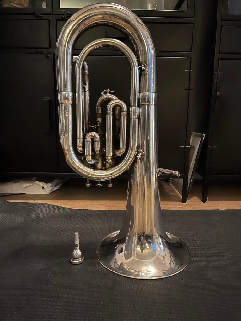 Antoine Courtois Bariton - 3 Ventielen, Ophalen, Gebruikt, Koperblazer, Met koffer of draagtas