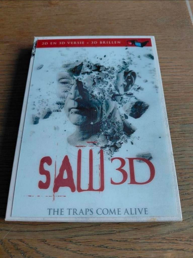 Saw 7. Saw 3D met slip cover. 2d en 3d versie met brillen., Cd's en Dvd's, Dvd's | Horror, Zo goed als nieuw, Gore, Vanaf 16 jaar