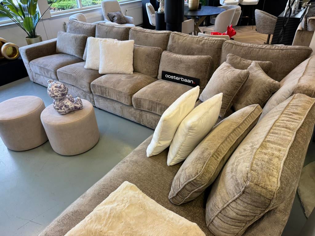Luxe Velvet Teddy Hoekbank Pocket 400x250cm NIEUW, Info@oosterbaanwonen.nl, Venus 31 8448CE Heerenveen, Hoekbank, Oosterbaan Wonen