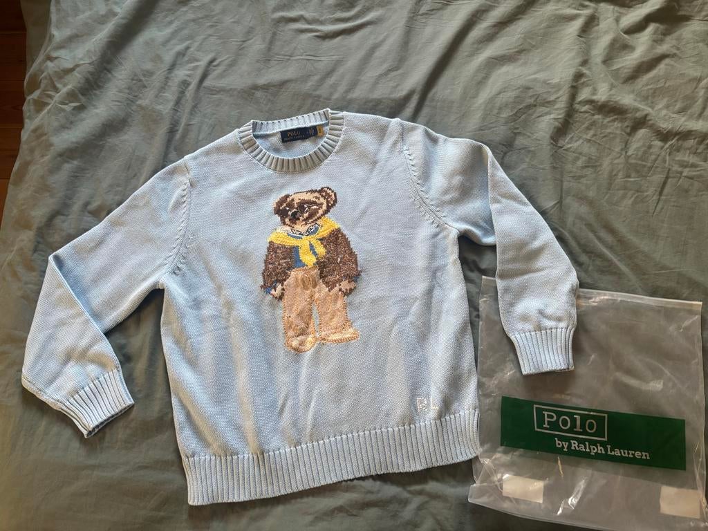 Ralph Lauren Polo Bear Trui - Maat S, Ophalen of Verzenden, Gedragen, Maat 36 (S), Blauw