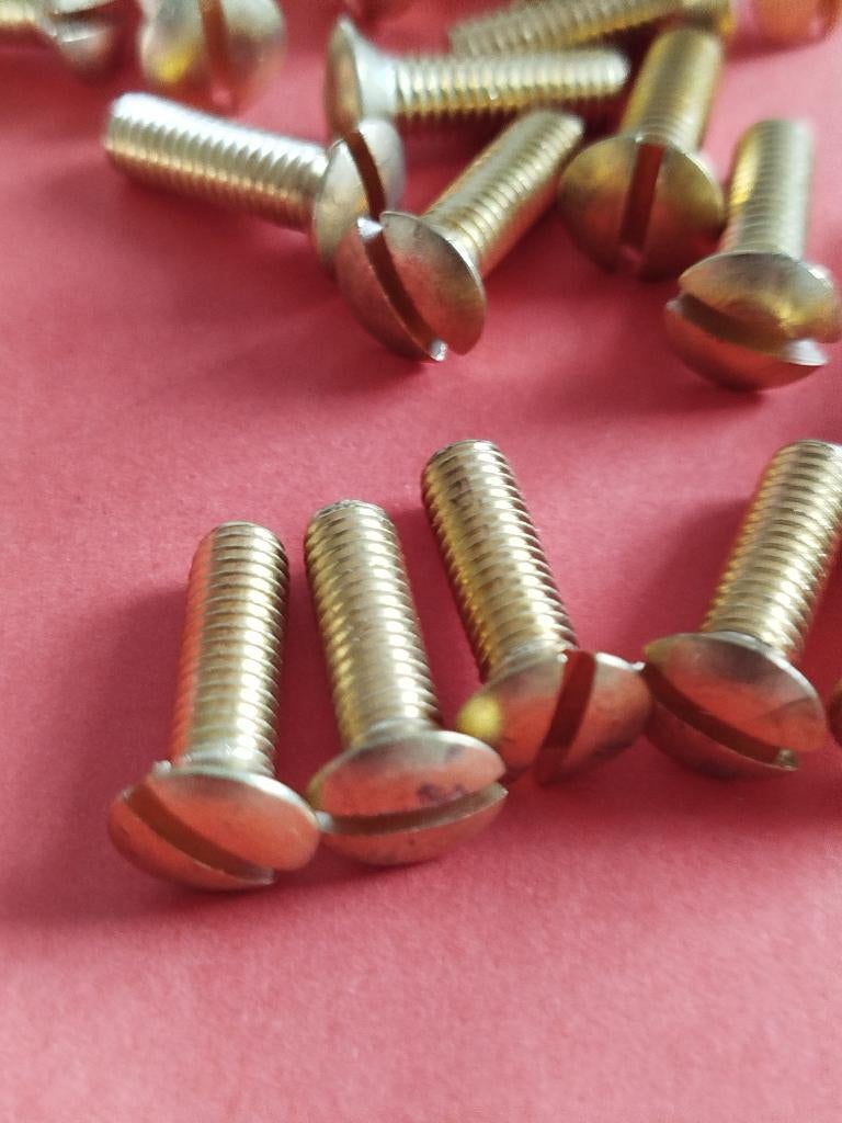 10-100 st. Messing bout verzonken + lenskop + bolkop uniek, N, N, Nieuw, Ophalen of Verzenden