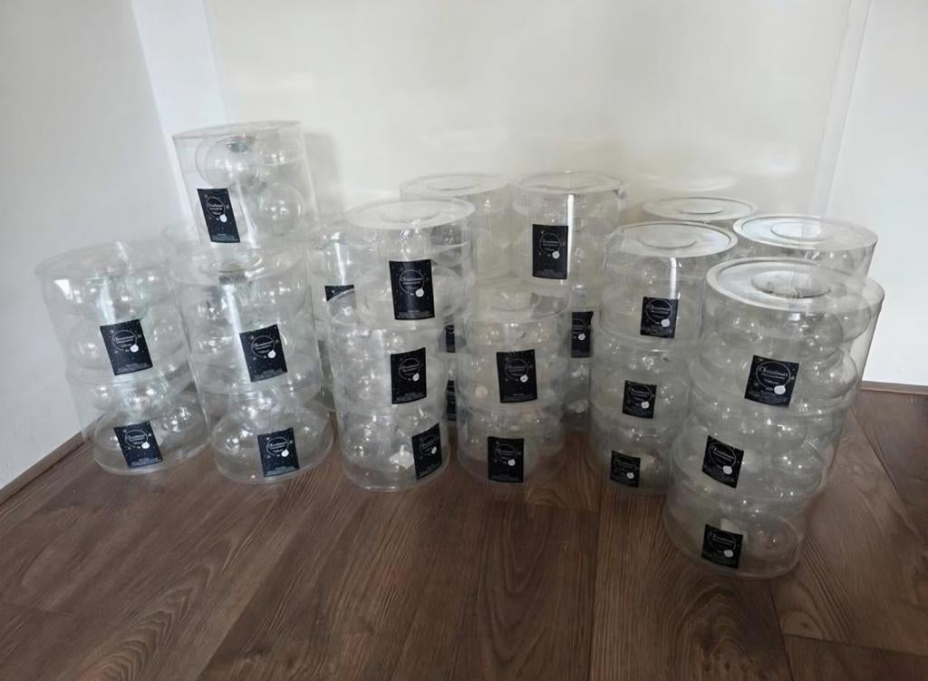 Kerstballen Decoris, glas, transparant, 6, 7 en 8 cm, NIEUW, Diversen, Ophalen, Nieuw