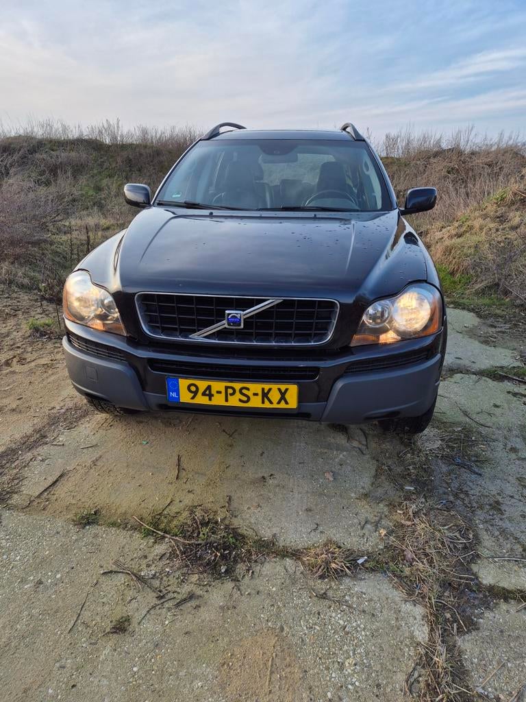 Volvo xc90 2004 2.5t 7zits, Auto's, Zwart, Zwart, Leder, 4x4