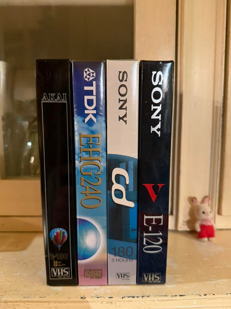 4 nieuwe VHS lege videobanden, Alle leeftijden, Ophalen of Verzenden, Nieuw in verpakking, Overige genres