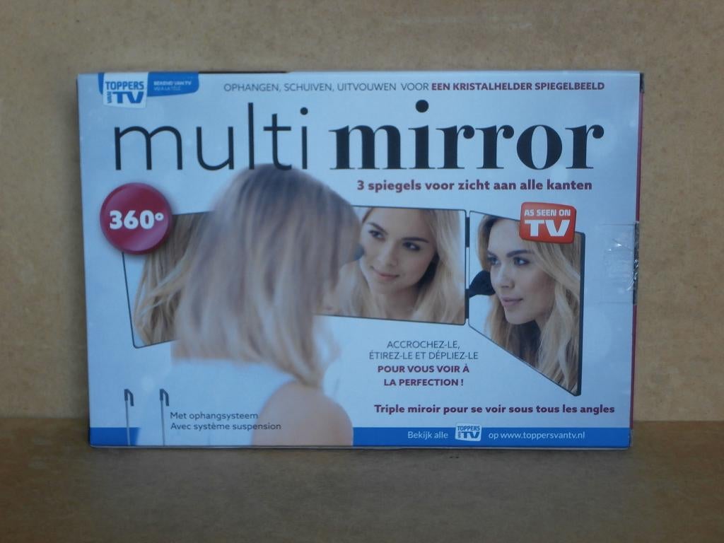 Multi Mirror drieluik spiegels voor zicht a/l kanten make up, Ophalen of Verzenden, Nieuw, Gehele gezicht