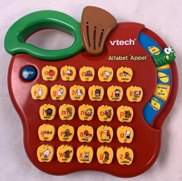 VTech Alfabet Appel Leercomputer ABC Letters Muziek geluiden, Kinderen en Baby's, Speelgoed | Vtech, Zo goed als nieuw, 2 tot 4 jaar