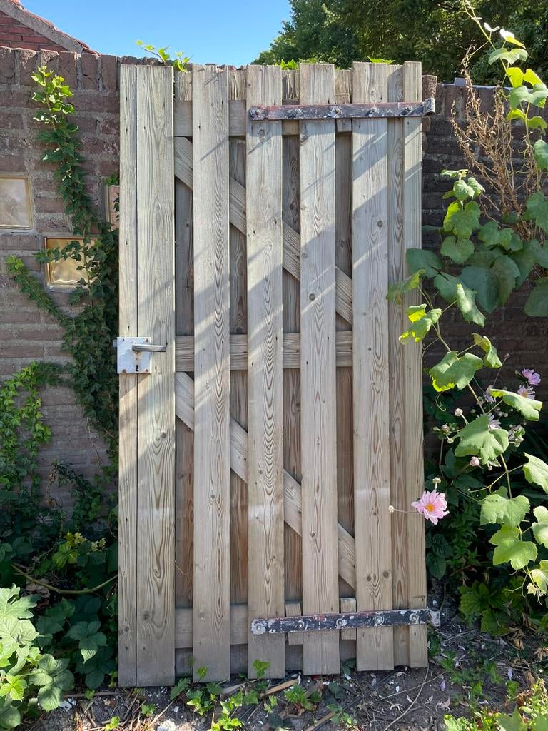 Tuinpoort / Schuttingdeur, Tuin en Terras, Tuinpoorten, Gebruikt, Minder dan 100 cm, Ophalen of Verzenden, Draaipoort