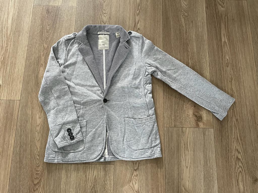 Grijs katoenen colbert maat 152, Ophalen of Verzenden, Zo goed als nieuw, Jongen, Trui of Vest