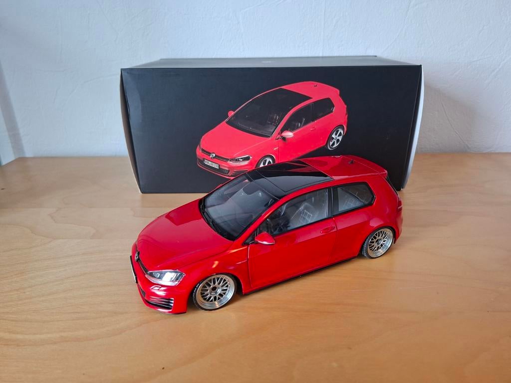 VW Golf 7 GTI Norev 1:18 BBS Lemans, Ophalen of Verzenden, Norev