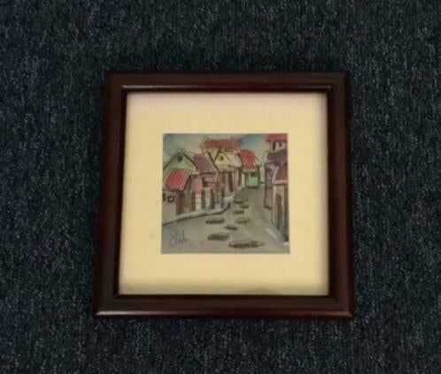 souvenir uit Vietnam, klein schilderij, Verzamelen, Overige Verzamelen, Zo goed als nieuw, Ophalen of Verzenden