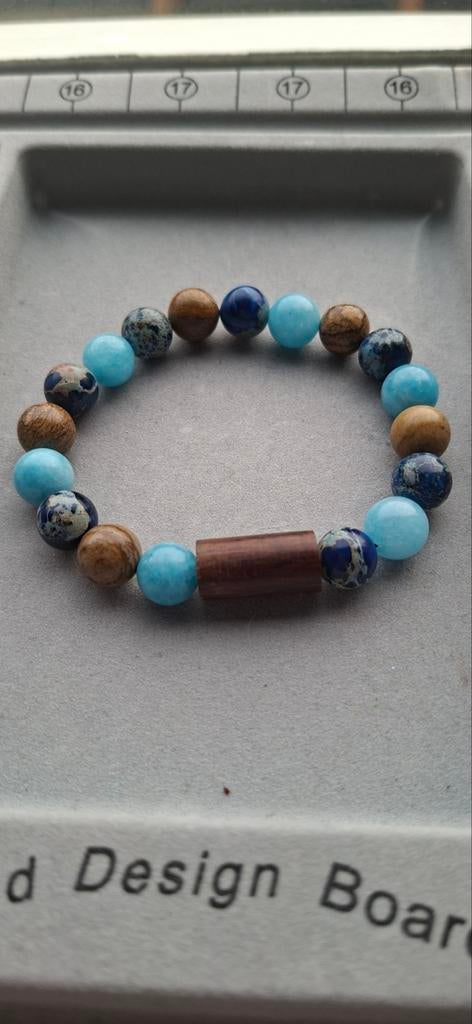 Stoere Natuurstenen Armband met Ironwood Kraal, Met bedels of kralen, Bruin, Nieuw, Ophalen of Verzenden