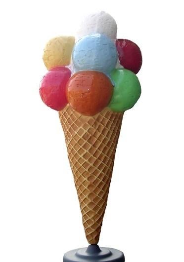 Staand schepijsje 180 cm - polyester ijsje met 12 ijsbollen, Ophalen, HorecaBeelden, Overige typen, Nieuw