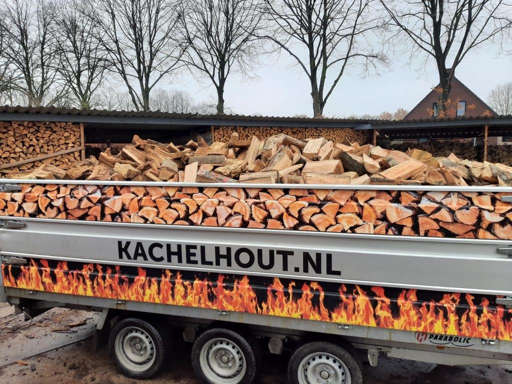 1e klas Gekloofd Eiken Stammenhout, Kachelhout, Haardhout, Tuin en Terras, Haardhout, 6 m³ of meer, Ophalen, Eikenhout, Blokken