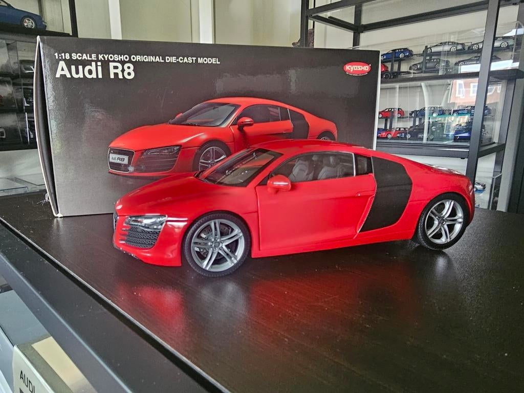 Kyosho 1:18 Audi R8, Ophalen of Verzenden, Zo goed als nieuw, Auto, Kyosho