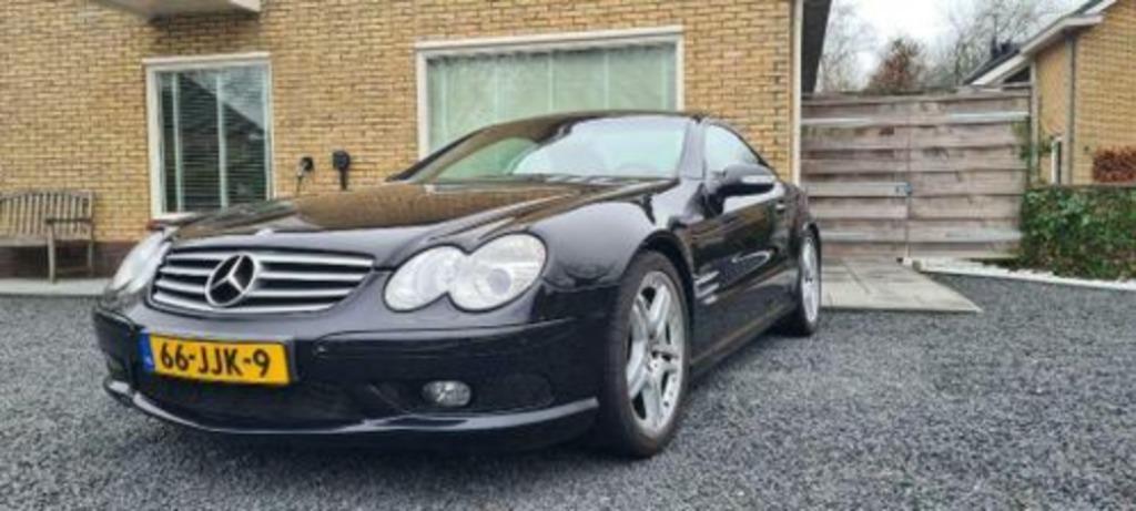 Mercedes-Benz SL 55 AMG Keyless entry/go Bose 150000 Km, Auto's, Mercedes-Benz, 501 pk, Cabriolet, Zwart, SL