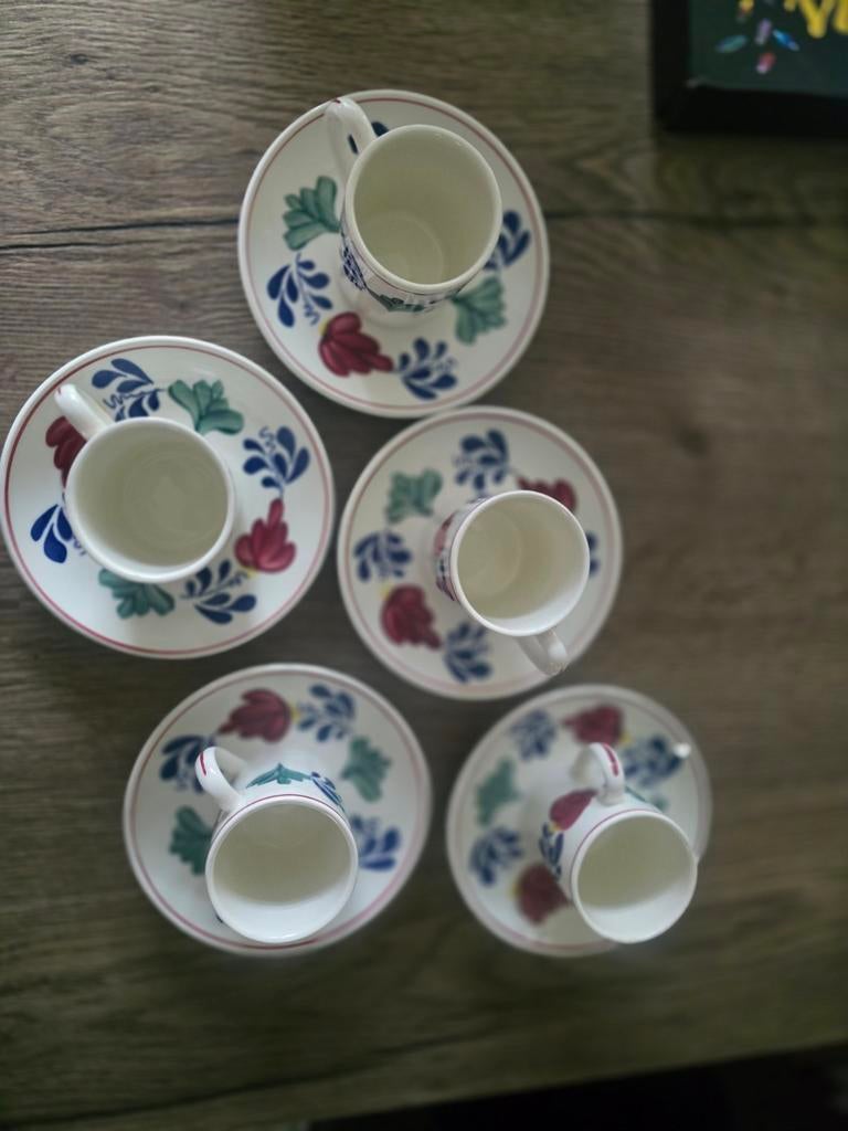 Boerenbont mokka servies Kaasplankje  blikje, Ophalen of Verzenden