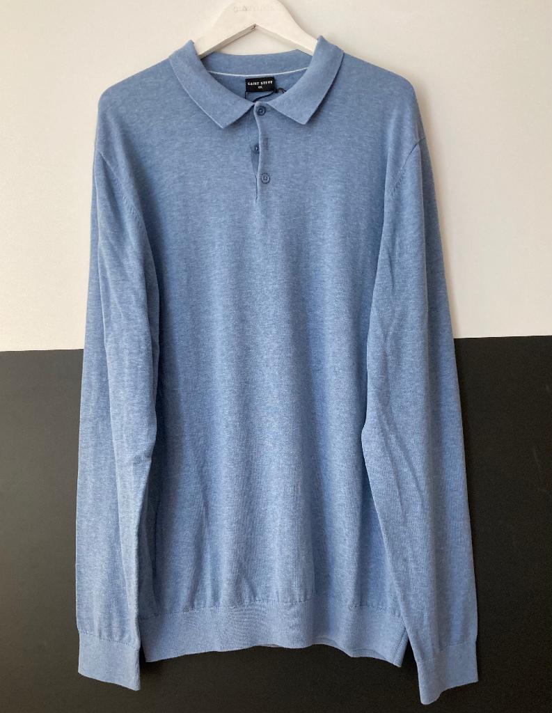 Nieuw  Heren Longsleeve SAINT STEVE (XXL, Ophalen of Verzenden, Nieuw, Blauw, Trui of Vest