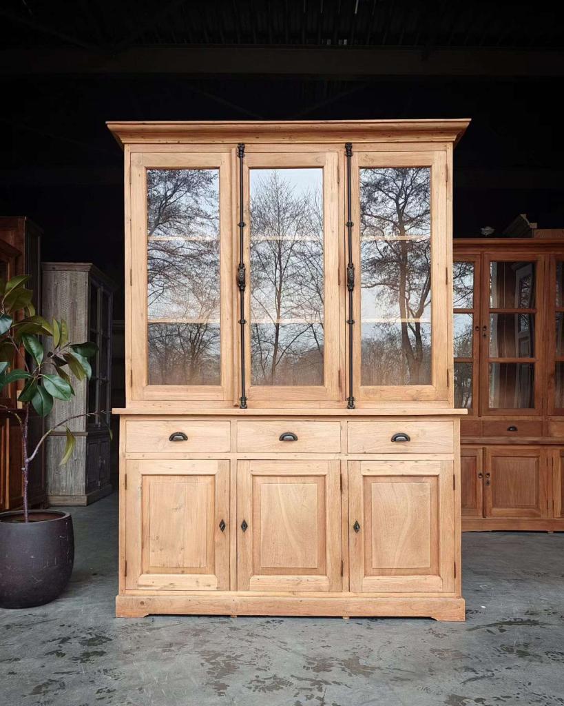 Buffetkast, Espagnolet sluiting | Franse Look | Teak #2652, Niet ingevuld, Gebruikt, Met deur(en), 200 cm of meer