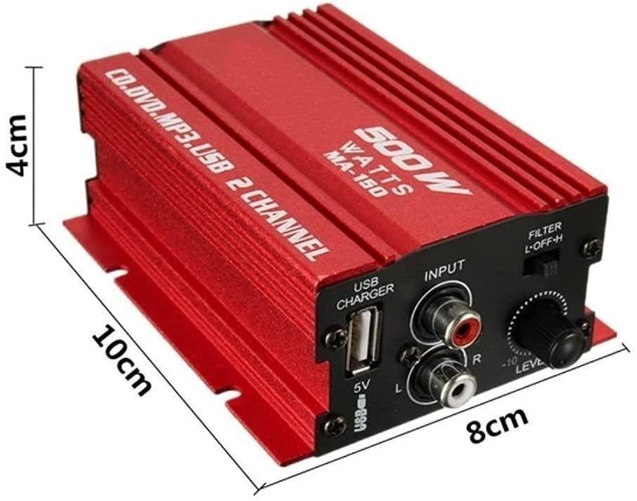 Mini auto Deur of Scooter versterker, Auto diversen, Autoradio's, ., Nieuw, Ophalen of Verzenden, .