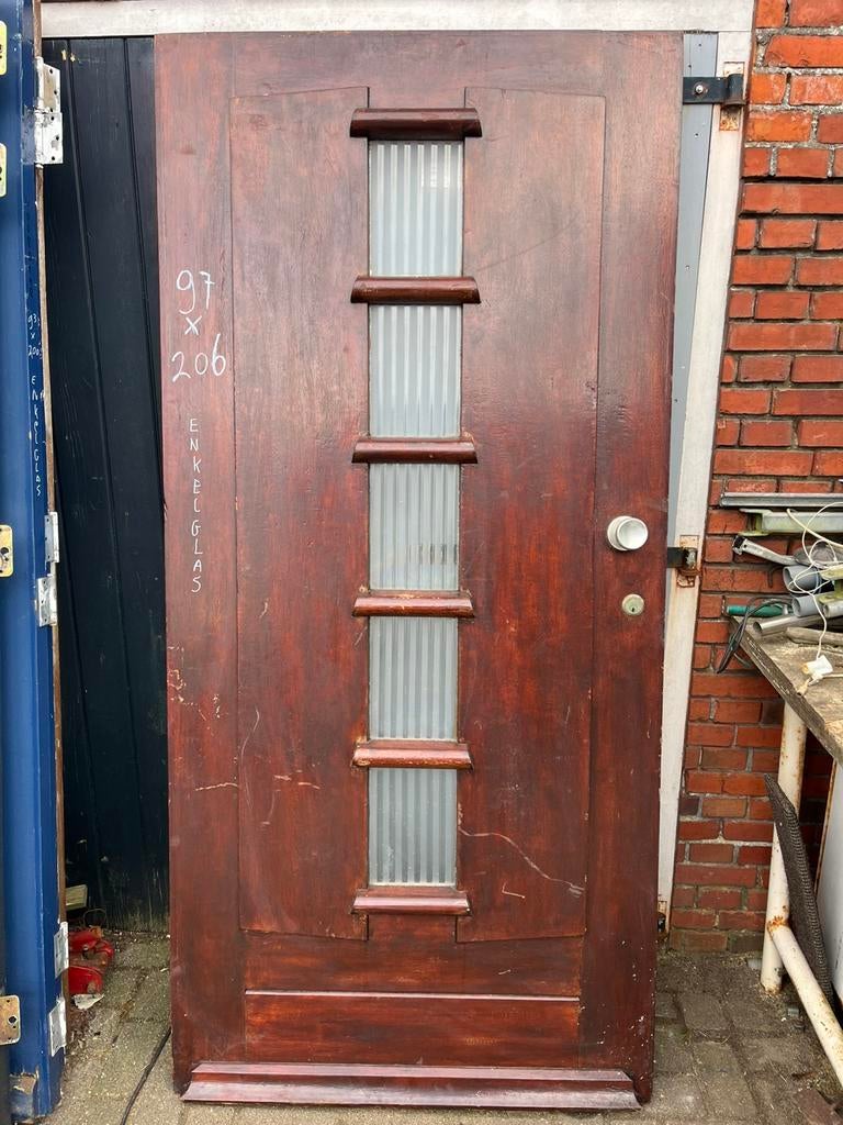 Achterdeur voordeur 95 stuks vele maten en modellen zie foto, Doe-het-zelf en Verbouw, Deuren en Horren, Gebruikt, 80 tot 100 cm