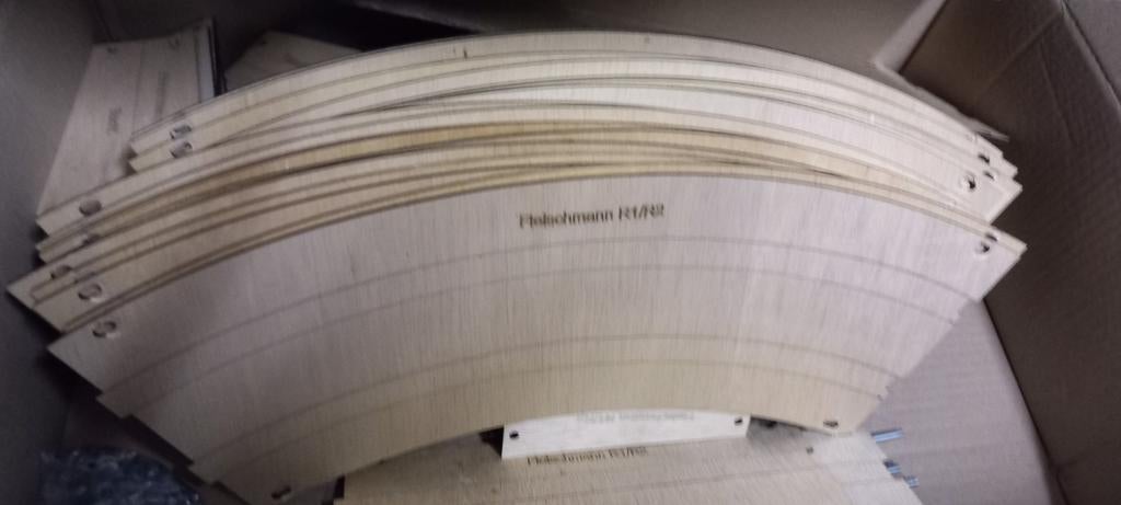 Te koop grote fleischmann  klimspiraal ho  62 delig, Verzenden, Gelijkstroom, Fleischmann