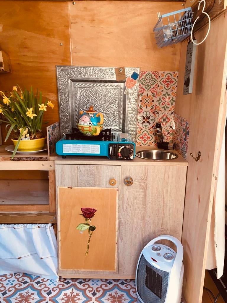 Unieke en sterke VW camperbus, blauw-wit,, Buscamper of Camperbus, Volkswagen, Tot en met 2, Particulier