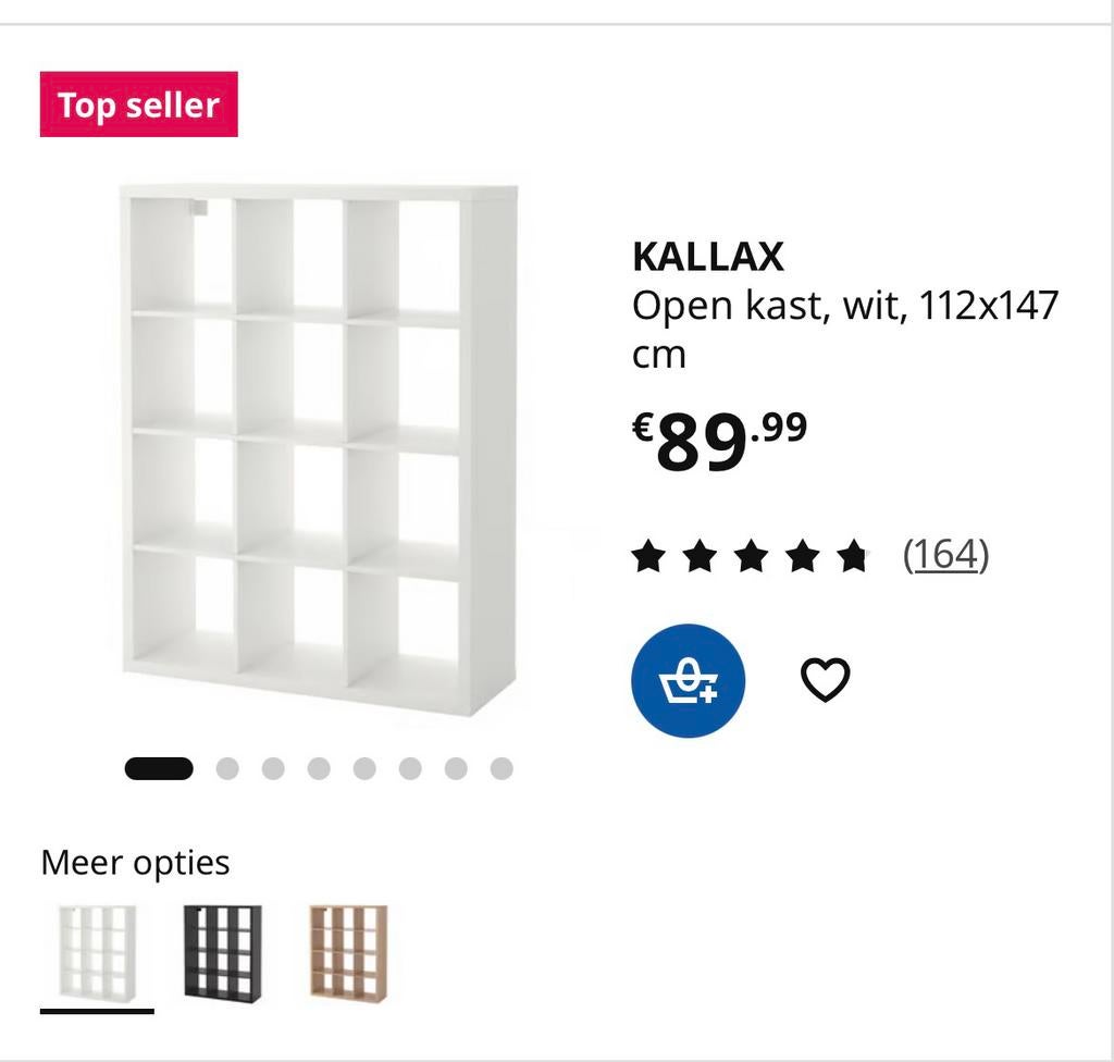 Kalax vakken kast, Ophalen, Zo goed als nieuw, 25 tot 50 cm
