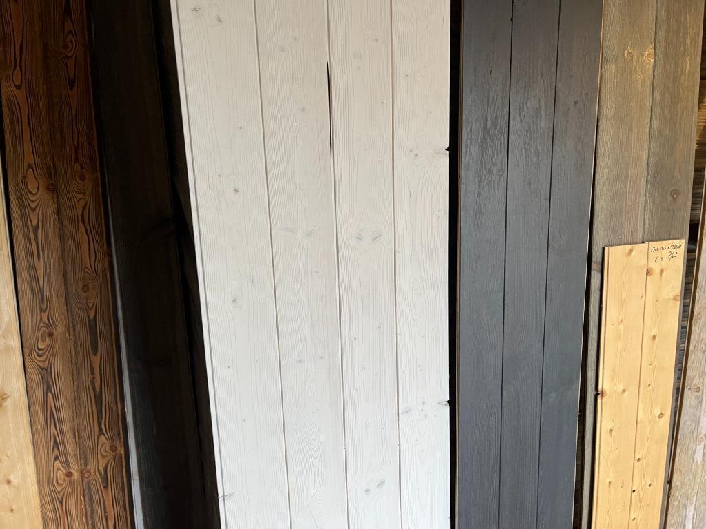 Wandbeschot, plafonddelen 13x135 2m60 lang wit geborsteld, Ophalen of Verzenden, 75 m² of meer, Wit