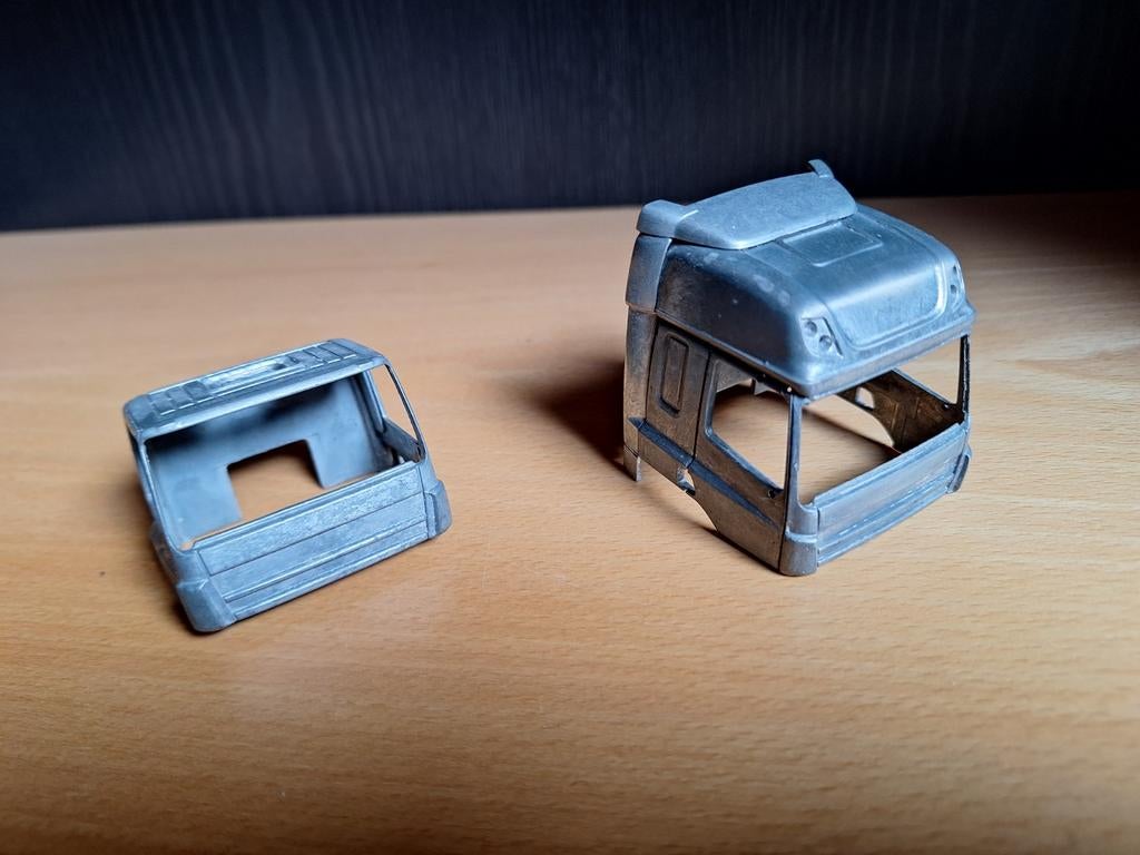 2x Tekno DAF CF Cabine verbouw, Hobby en Vrije tijd, Modelauto's | 1:50, Ophalen of Verzenden, Bus of Vrachtwagen, Tekno