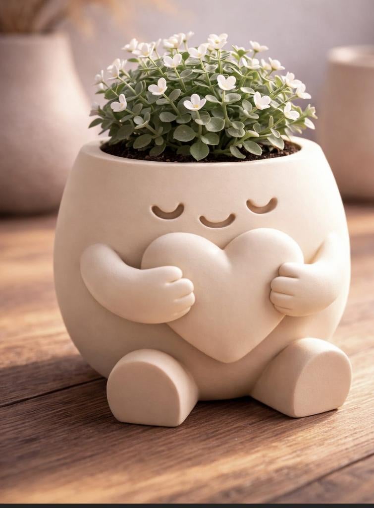 Leuke 3D geprinte cozy bloempot, Overige materialen, Verzenden, Rond, Binnen