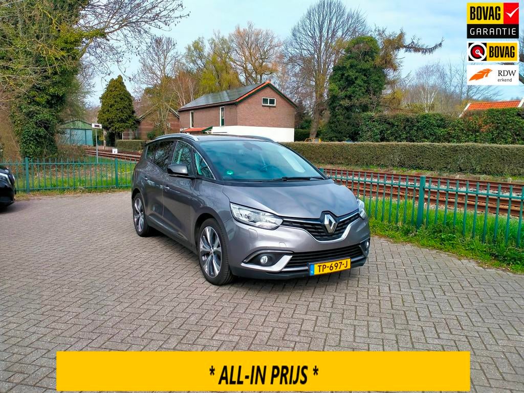 Renault Grand Scénic 1.3 TCe Bose 5p AUTOMAAT Navi trekhaak, Auto's, 12 maanden, Lichtsensor, Gebruikt, 4 cilinders