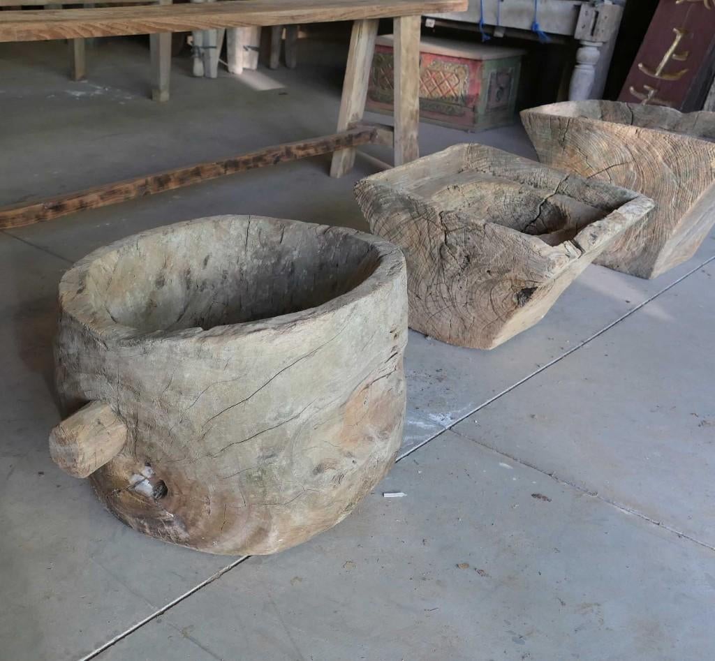 landelijk schalen hout bakken authentiek oud bak schaal DL4, Antiek en Kunst, Ophalen of Verzenden