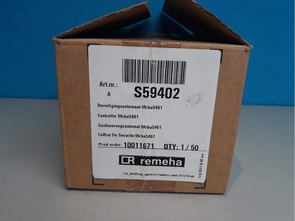 Branderautomaat Remeha Quinta 10 t/m 85kw S59402, Niet ingevuld, Cv-ketel of Combi-ketel, Niet ingevuld, Nieuw