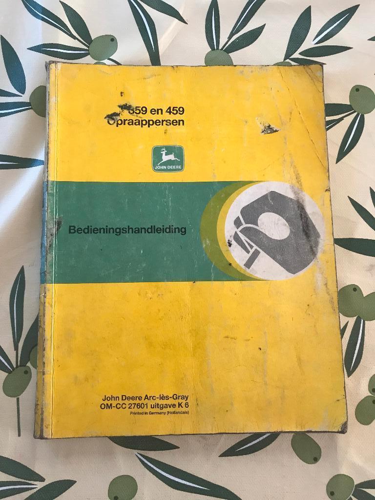 Gebruikershandleiding John Deere 359 en 459, Ophalen of Verzenden, Gebruikt