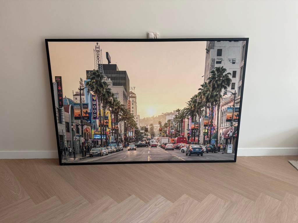 Groot Canvas Doek Hollywood Boulevard Los Angeles, Ophalen, 125 cm of meer, Zo goed als nieuw, Foto of Poster