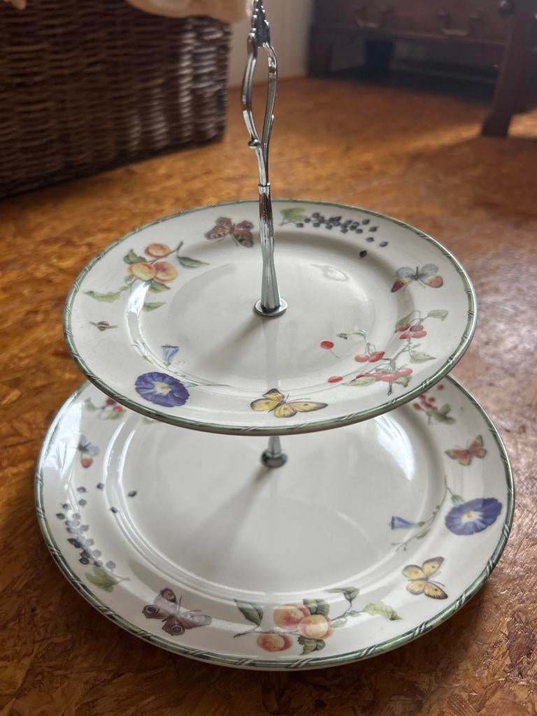 Janneke Brinkman etagere fruit & flowers, Ophalen of Verzenden, Gebruikt, Porselein