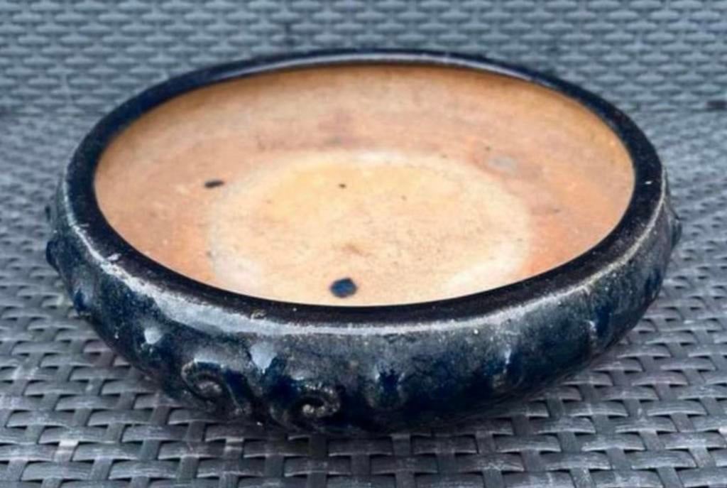 Bonsai schaal oud Chinees aardewerk rond blauw 30,5x7,9, Tuin en Terras, Bloempotten, 25 tot 40 cm, Rond, Ophalen of Verzenden