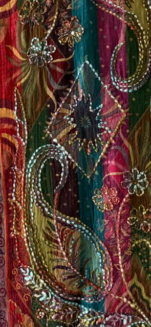 Kashmere grote omslagdoek, 100% wol, handgemaakt, Maat 46/48 (XL) of groter, Ophalen of Verzenden, Zo goed als nieuw, Cashmere