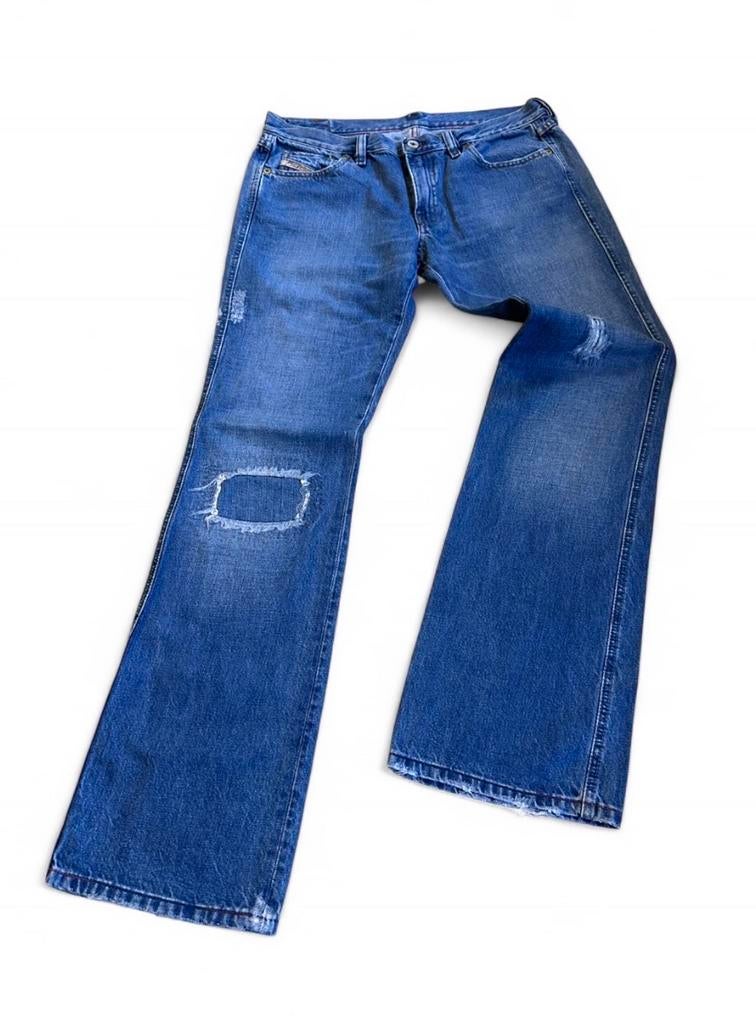 Diesel Zink Bootcut Jeans 31x32 - Y2K Vintage Wash, Blauw, Maat 42/44 (L), Ophalen of Verzenden, Lang