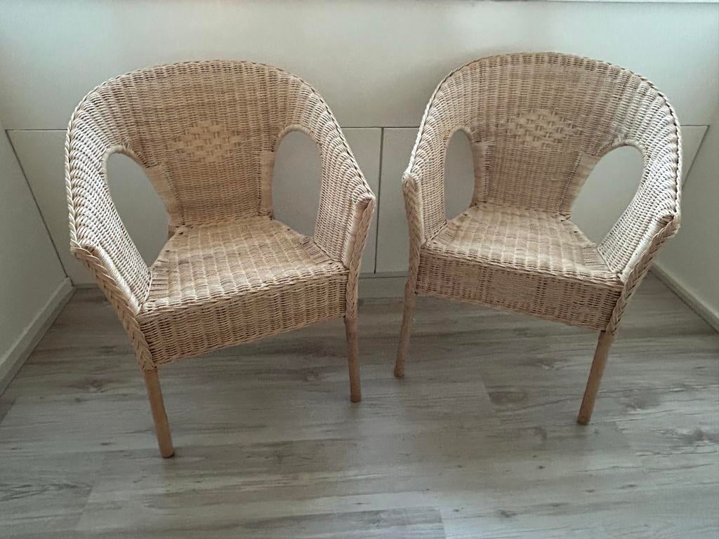 Twee rieten stoelen, Ophalen, Gebruikt, Twee, Overige kleuren