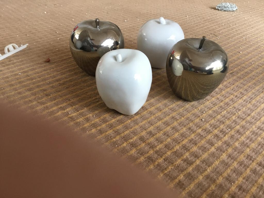 Pols potten, Huis en Inrichting, Woonaccessoires | Vazen, Ophalen, Steen, Wit, Zo goed als nieuw